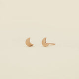 Crescent Moon Stud Earrings