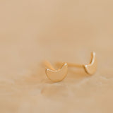 Crescent Moon Stud Earrings